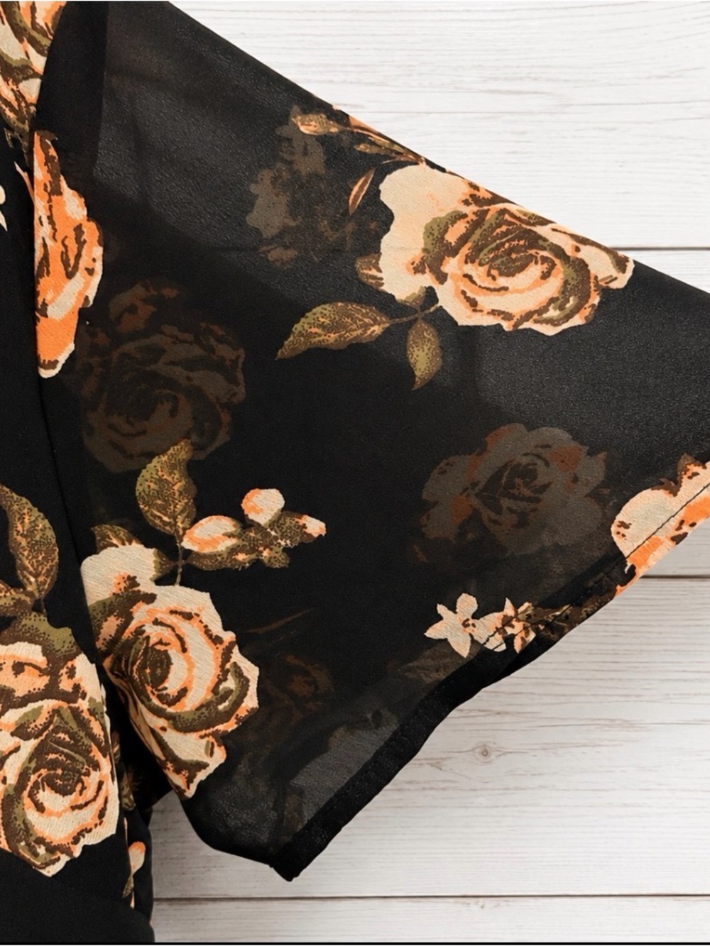 Live 4 Truth Black Floral Maxi Romper Split Leg Pantsuit Resort Vacation Club 2X - Picture 7 of 14